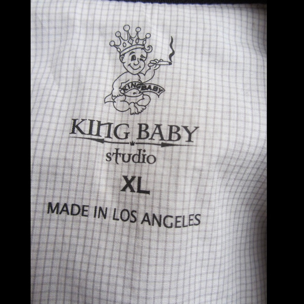KING BABY STUDIO Black Denim Jacket Size XL NWOT